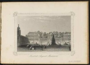 [Bl. 13] : Friedrich August's Monument, Stahlstich, um 1845 : Payne, Albert Henry : Dresden / A. H. Payne. - [Leipzig] , [ca. 1845]. - [21] Bl. : nur Ill., Kt. - Enth. 20 Stahlstiche und 1 Karte von Dresden