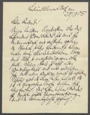 Brief von Georg Kolbe an Hermann Schmitt