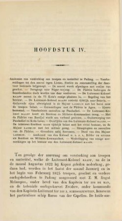 Hoofdstuk IV. Aankomst van versterking aan troepen en materieel te Padang. - ...