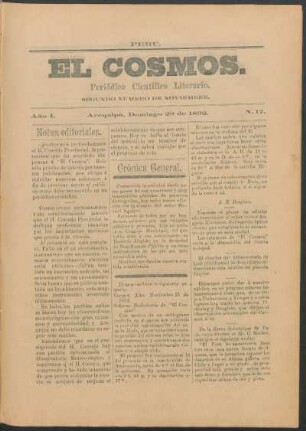 Segundo número de noviembre, Domingo 20 de 1892