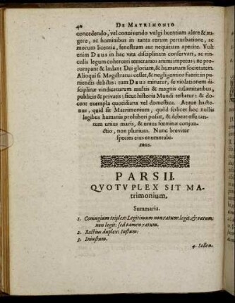 Pars II. Quotuplex Sit Matrimonium.