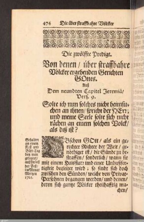 Die zwölffte Predigt.