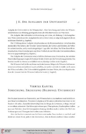 Viertes Kapitel: Forschung. Erziehung (Bildung). Unterricht