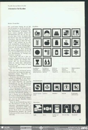 Information für Kunden : Visuelle Kommunikation/Handel