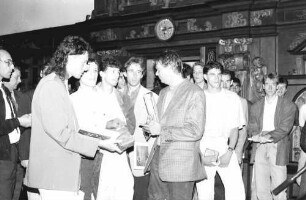 Freiburg im Breisgau: Aufstiegs-Fete des SC Freiburg am Rathaus