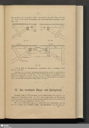 VI. Das vereinigte Hänge- und Sprengwerk