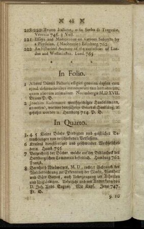 In Folio. - In Quarto. - In Octavo.