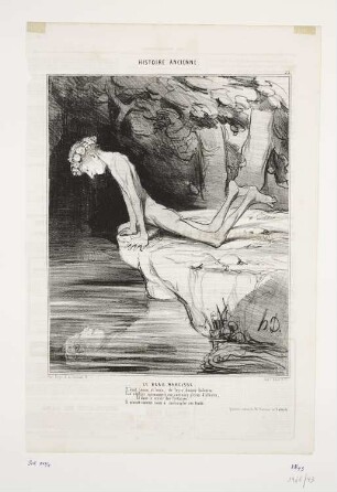 Le Beau Narcisse, Blatt 23 der Folge "Histoire ancienne“, Paris 1842