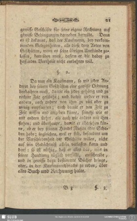 §. 2. [Von der Nothwendigkeit des Buchhaltens]