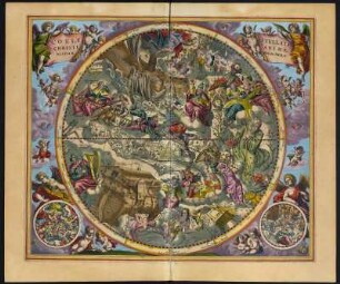 Himmelskarte, Kupferstich, 1661 : Coeli Stellati Christiani Haemisphaerium Prius. - Amsterdam : Joannes Janssonius, 1661. - 1 Kt : Kupferst ; Diam. 39 cm, Bildgr. 52 x 44 cm. - Kt. in Kreisform. - Aus: Harmonia Macrocosmica Seu Atlas Universalis Et Novus / Andreas Cellarius