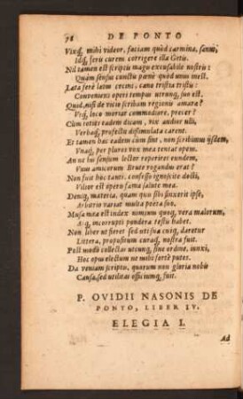 P. Ovidii Nasonis De Ponto, Liber IV.