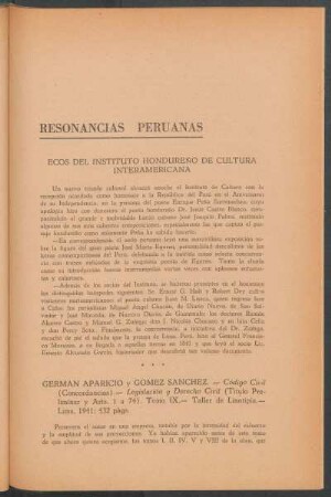 Ecos del Instituto Hondureño de Cultura Interamericana