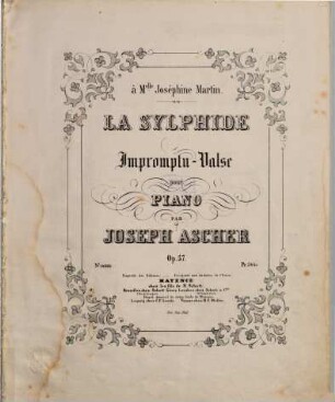 La sylphide : impromptu-valse pour piano ; op. 57