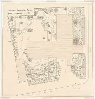 Garten Wohnhaus Conle, Duisburg: Pflanzplan 1:50