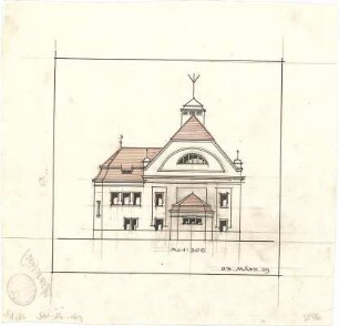 Pfann, Paul; München - Bogenhausen, Törring- / Ismaninger-Str.; Saal - Neubau Lorenz Betz - Ansicht