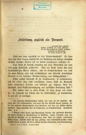Geschichte der ehemaligen freien Reichsritterschaft in Schwaben, Franken und am Rheinstrome, 1. Die Entstehung der freien Reichsritterschaft bis zum Jahre 1437