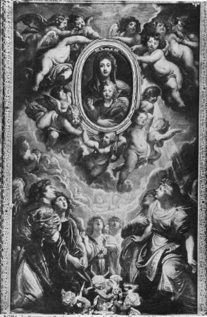 Hochaltar von Santa Maria in Vallicella — Engel verehren die Madonna della Vallicella