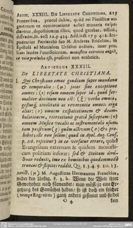 Articulus XXXIII. De Libertate Christiana