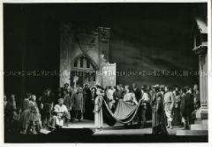 Uraufführung der Oper "Wat Tyler" von Alan Bush in Leipzig