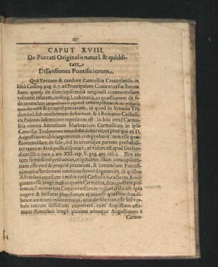 Caput XVIII. De Peccati Originalis natura & quidditate Diffensiones Pontificiorum.