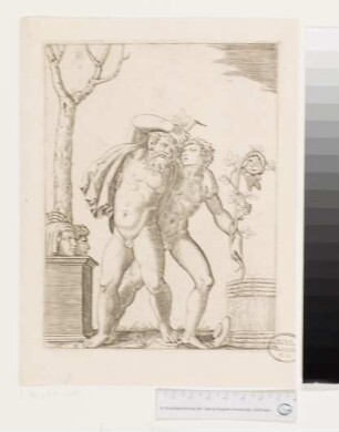 Silenus getragen von einem jungen Bacchant