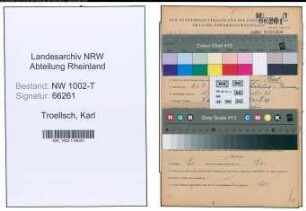 Entnazifizierung Karl Troellsch , geb. 21.08.1900 (Kaufmann)