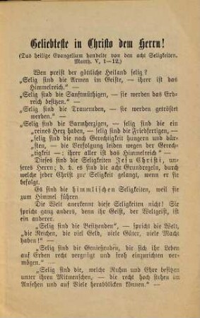 "Religion ist Privatsache" : Predigt hierüber gehalten in der Pfarrkirche zu Kolbermoor am Feste "Allerheiligen" 1890