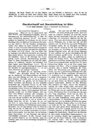Charakterbegriff und Charakterbildung bei Ziller : (Fortsetzung)