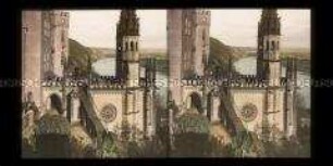 Ausblick von Schloß Stolzenfels nach Koblenz