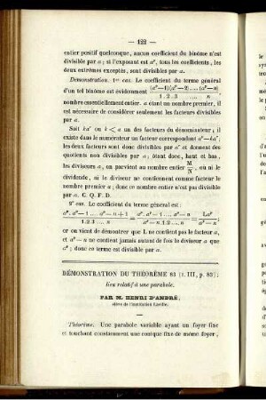Démonstration du théorème 83.