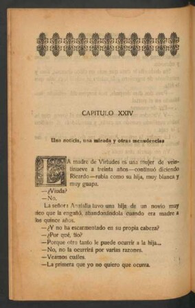 Capítulo XXIV - Una noticia, una mirada y otras menudencias