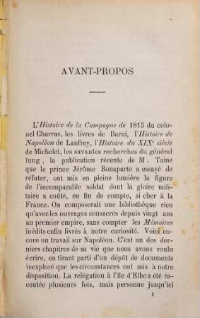 Napoléon à l'île d'Elbe : mélanges histor.