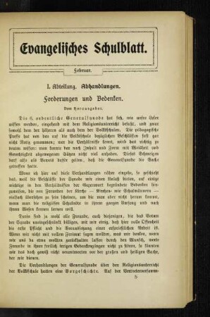Forderungen und Bedenken