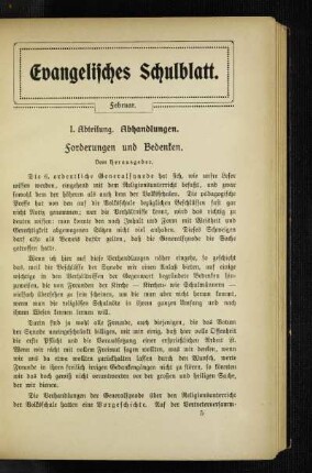 Forderungen und Bedenken