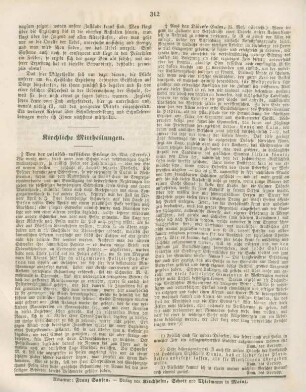 312 Kirchliche Mittheilungen
