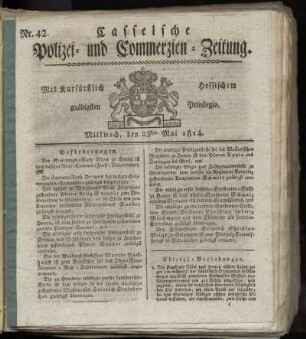 Nr. 42, Mittwoch den 25sten Mai. 1814
