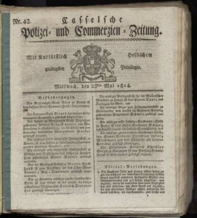 Nr. 42, Mittwoch den 25sten Mai. 1814