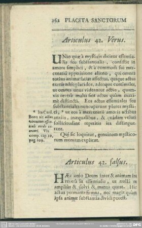 Articulus 42. verus [& falsus]