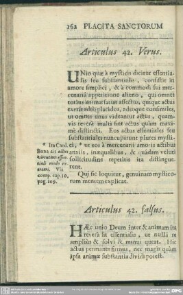 Articulus 42. verus [& falsus]