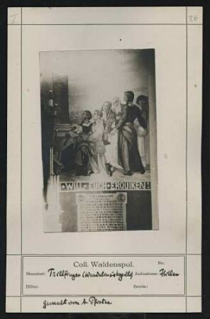 Gedenktafel für die Verstorbenen des 1. Weltkrieges (gemalt von A. Pfister) Standort: Trillfingen (Wendelinuskapelle)