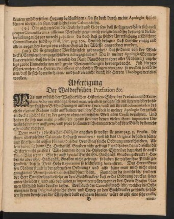 Abfertigung Der Waldeckischen Praefation &c.