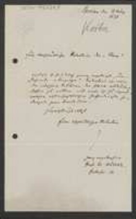 Brief von Gustav Wilhelm Körber an Regensburgische Botanische Gesellschaft