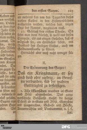 Erörterung des zweyten Satzes.