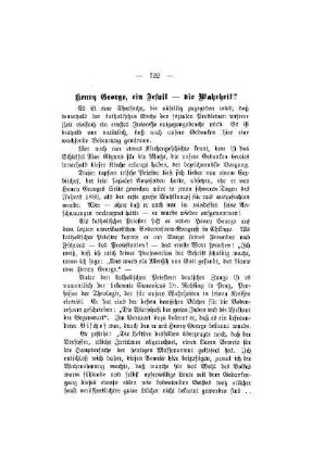 Henry George, ein Jesuit - die Wahrheit?