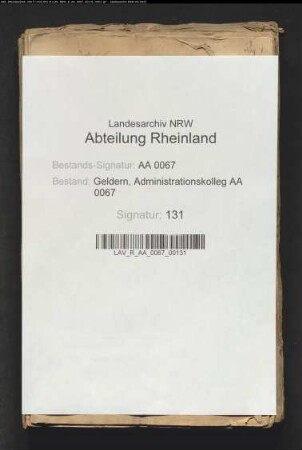Geldernsche und Krickenbecksche Forstrechnungen