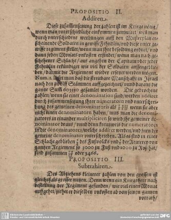 Propositio III. Subtrahiren.