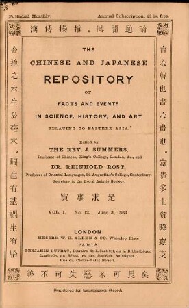 Vol. I. No. 12, June 3, 1864