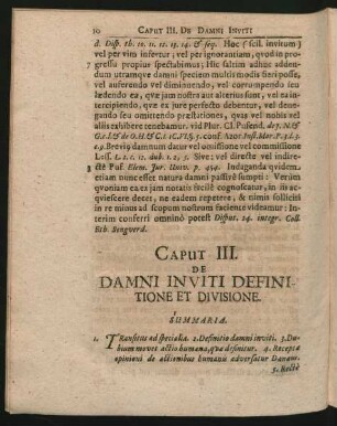 Caput III. De Damni Inviti Definitione Et Divisione.