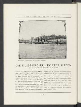 Die Duisburg-Ruhrorter Häfen