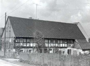 Wohnhaus in Drehsa : Bauwesen - Exterieur. Ort: Droždźij / Drehsa. Fachwerkhaus in Drehsa, Haus Nr. 38.